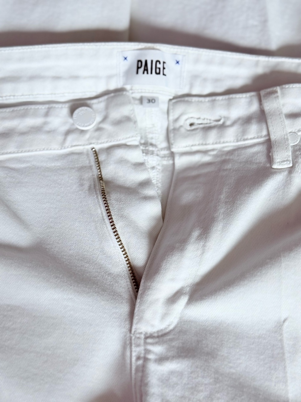 PAIGE‎ White Genevieve High Rise Flare Jeans Size 30/32 Boho Chic Denim - Picture 2 of 11